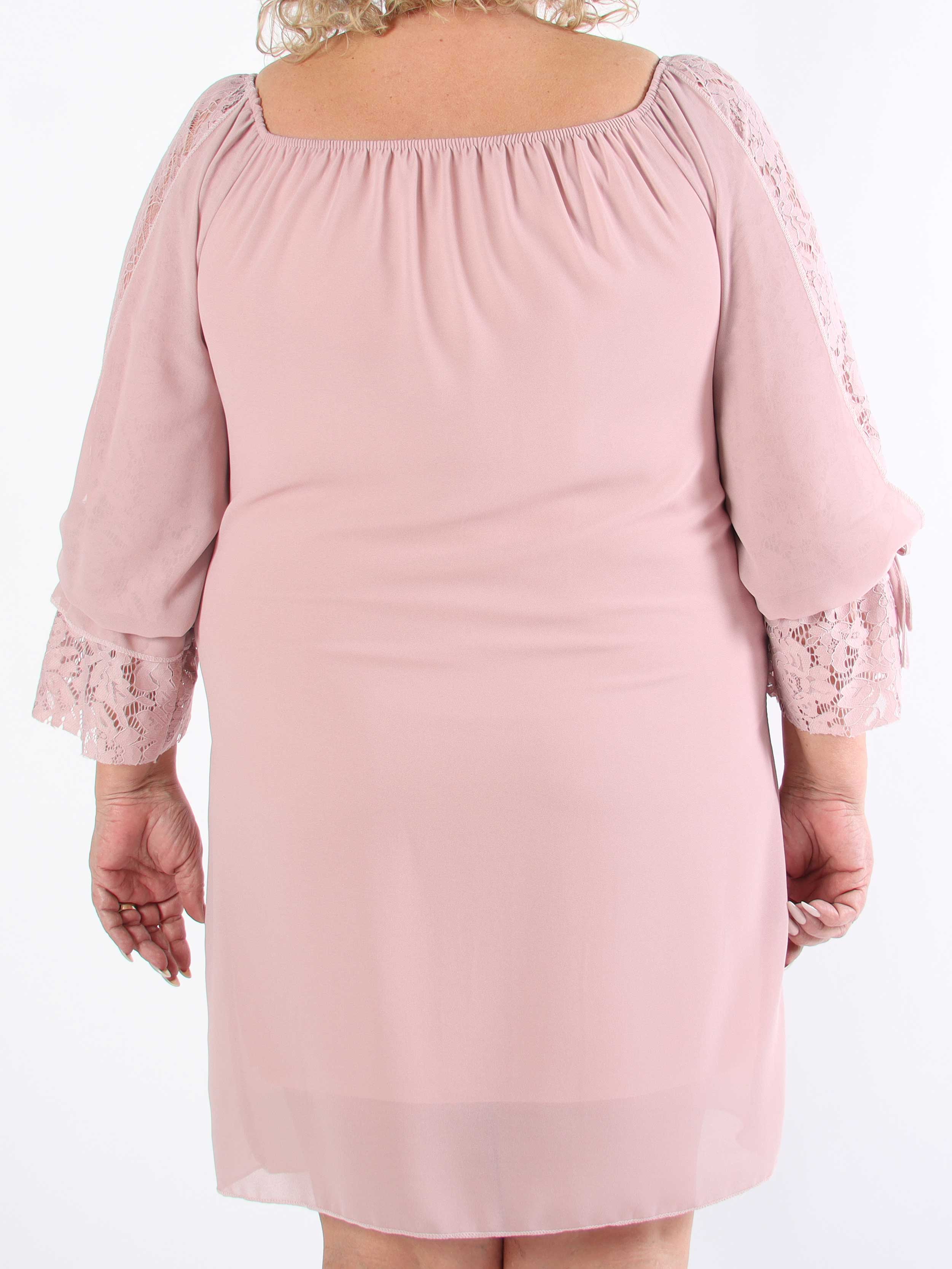 Lupita - Plus size tunikaklänning med spetsärmar